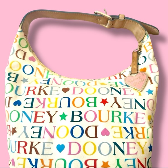 Dooney & Bourke RAINBOW Y2K Bag With Pink Heart Charm - Picture 2 of 16